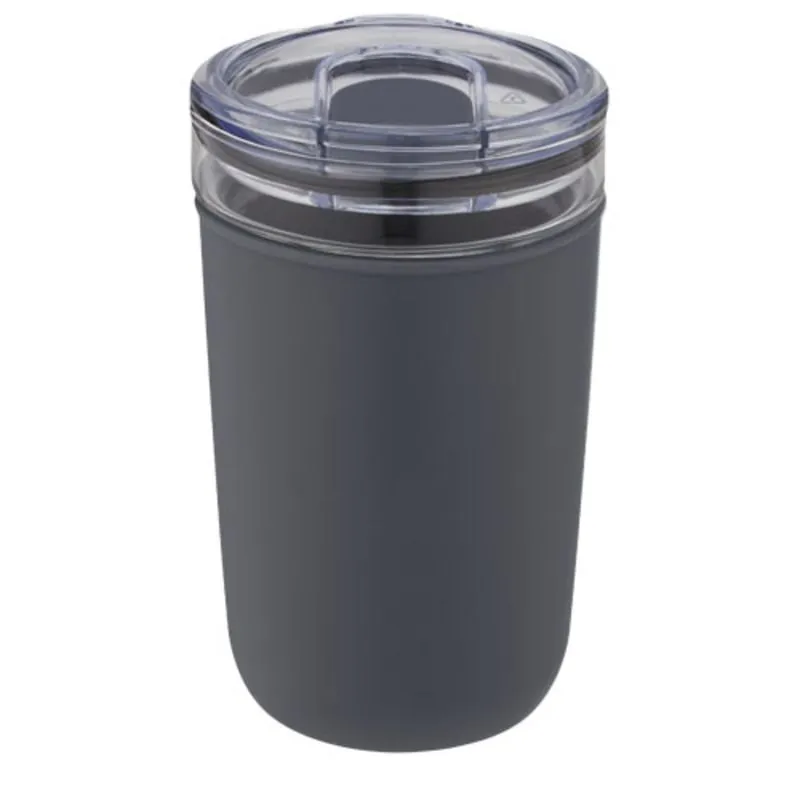 Vaso de vidrio de 420 ml con pared exterior de plástico reciclado 'Bello'